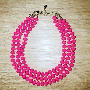 Amrita Singh hot pink beaded necklace